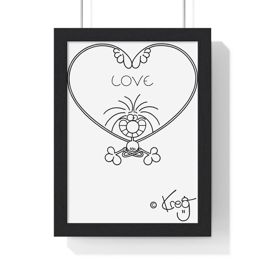 LOV YOGA,Premium Framed Vertical Poster