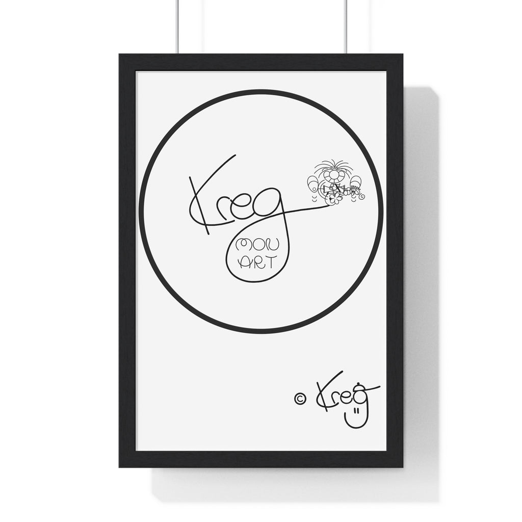 KREG MON ART LOGO,Premium Framed Vertical Poster