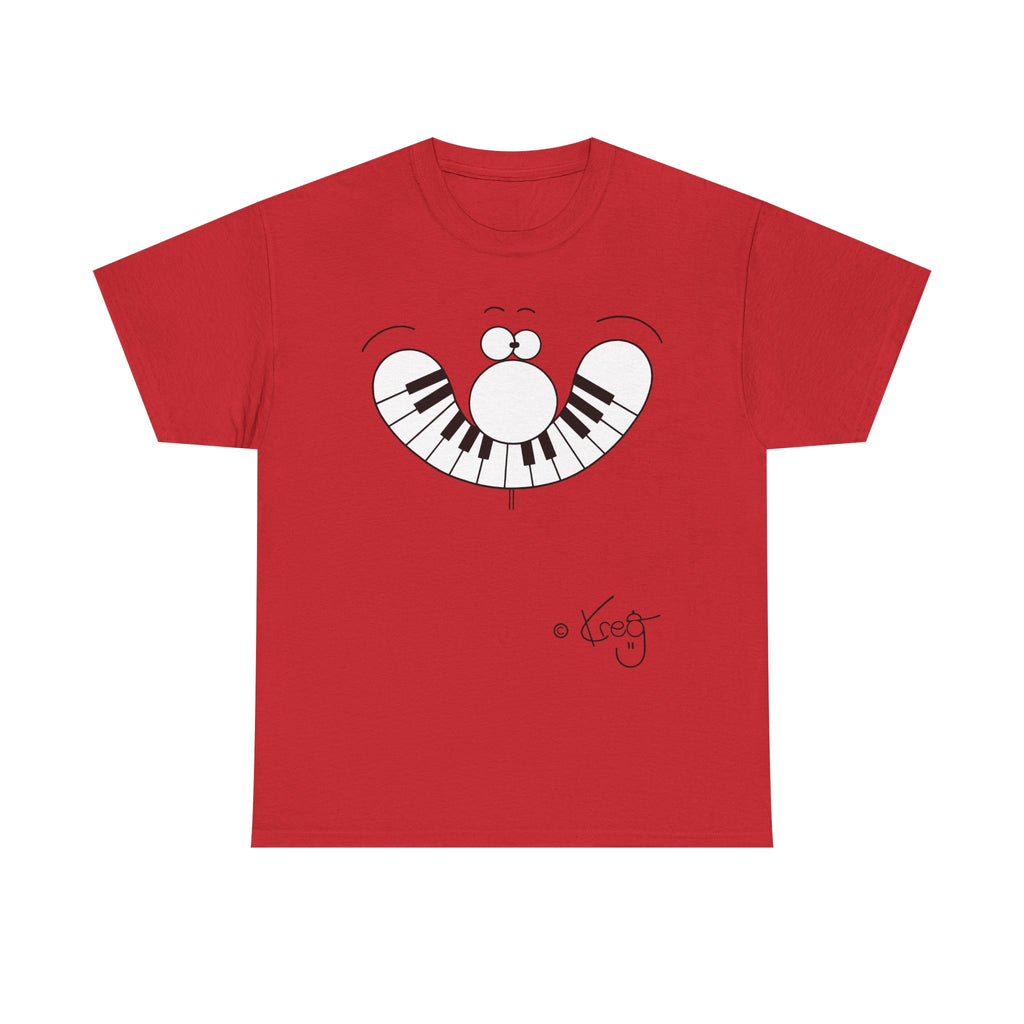 SMILE PIANO,Unisex Heavy Cotton Tee