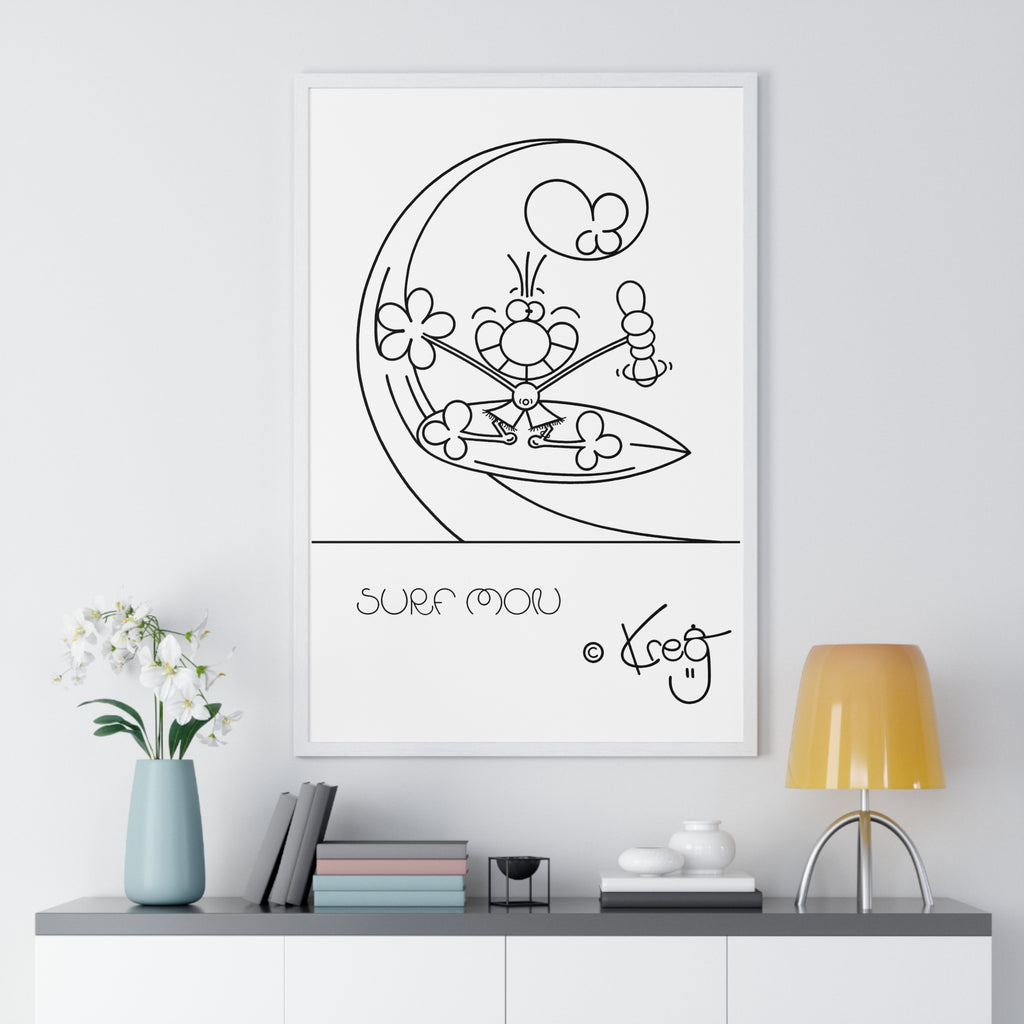 SHAKA SURFER,Premium Framed Vertical Poster