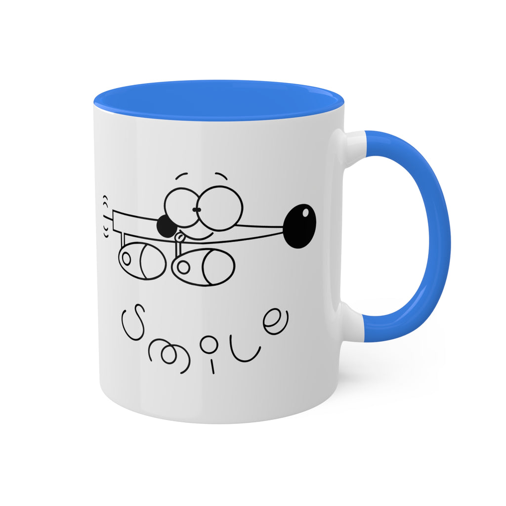 WEINER DOG SMILE Colorful Mugs, 11oz
