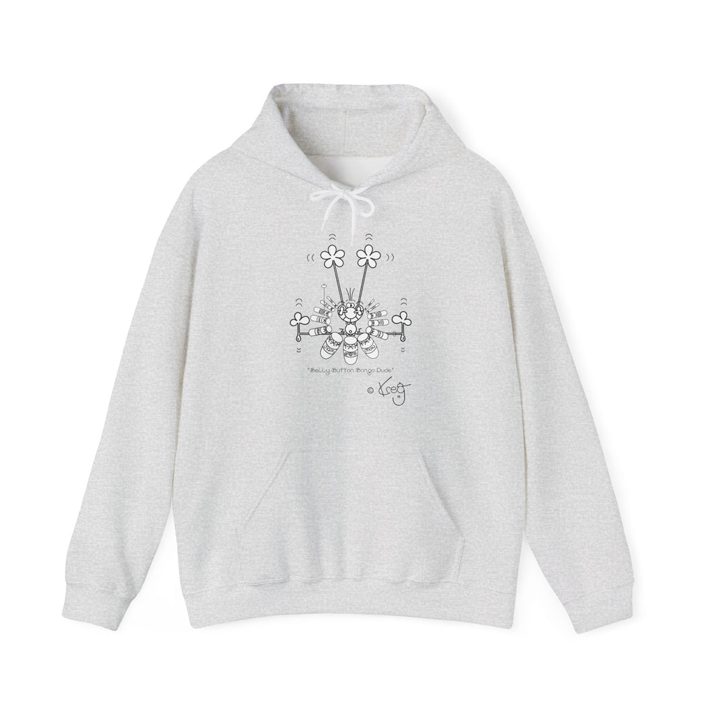 BELLY BUTTON BONGO DUDE,Unisex Heavy Blend™ Hooded Sweatshirt