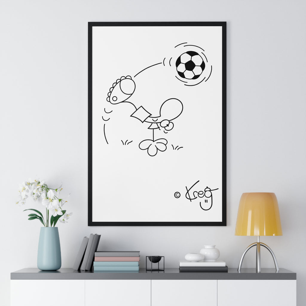 SOCCER DUDE,Vertical Framed Poster