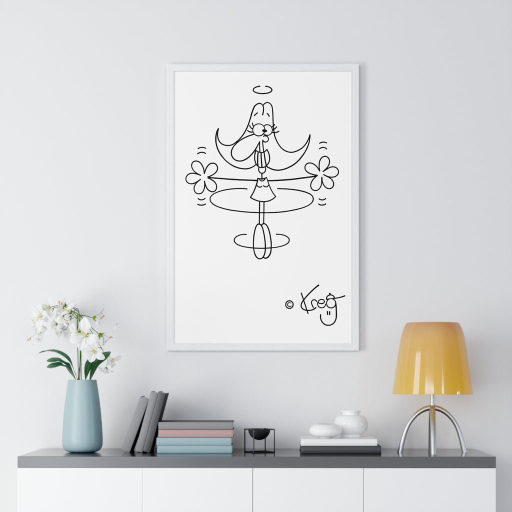 HAPPY DANCER,Vertical Framed Poster
