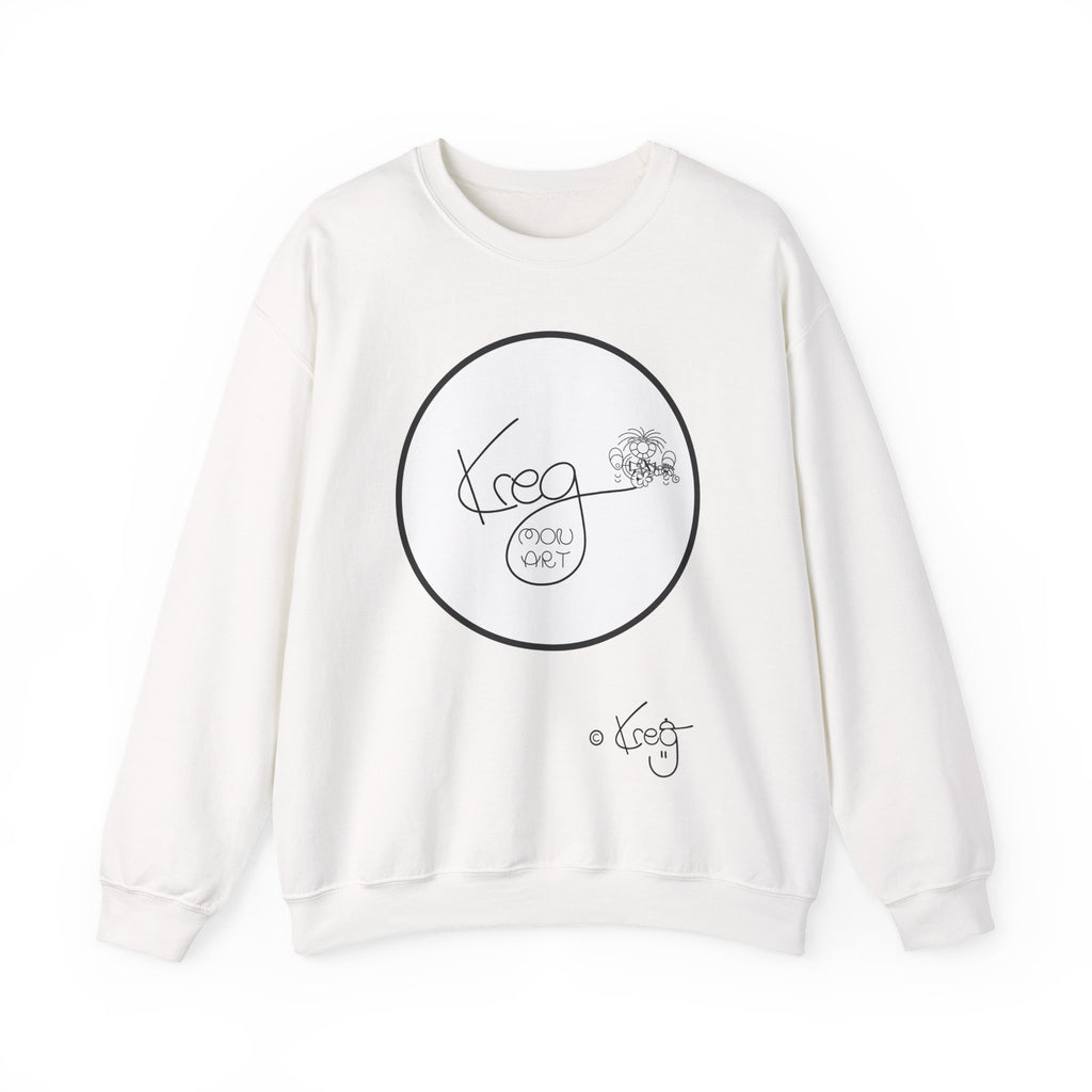 KREG MON ART LOGO,Unisex Heavy Blend™ Crewneck Sweatshirt