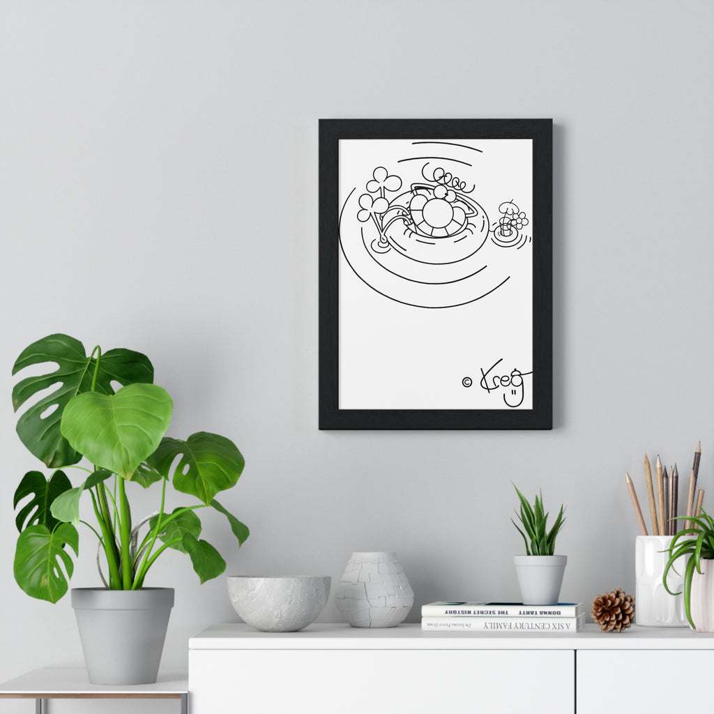 INNER TUBE DUDE,Vertical Framed Poster