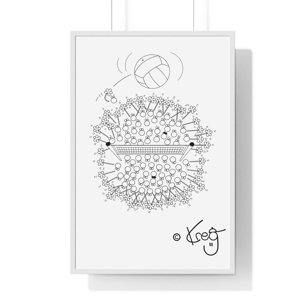 VOLLEYBALL FUN,Premium Framed Vertical Poster