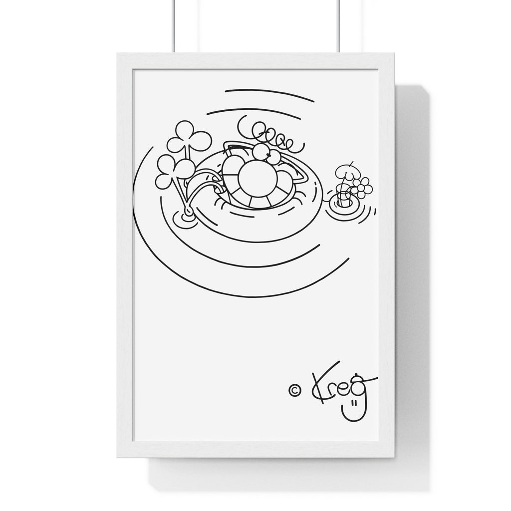 INNER TUBE DUDE,Vertical Framed Poster