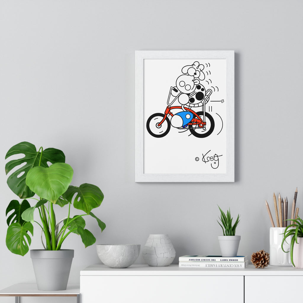 BANANA SEAT COW,Vertical Framed Poster