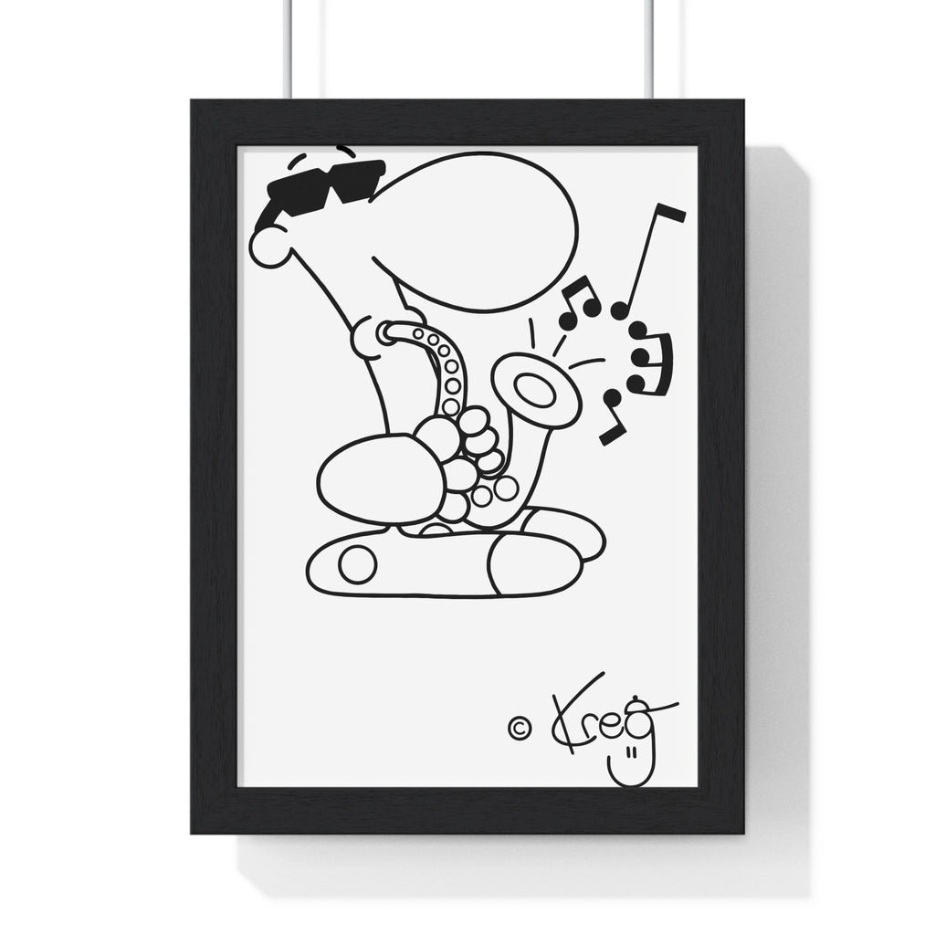 SAX DUDE,Premium Framed Vertical Poster