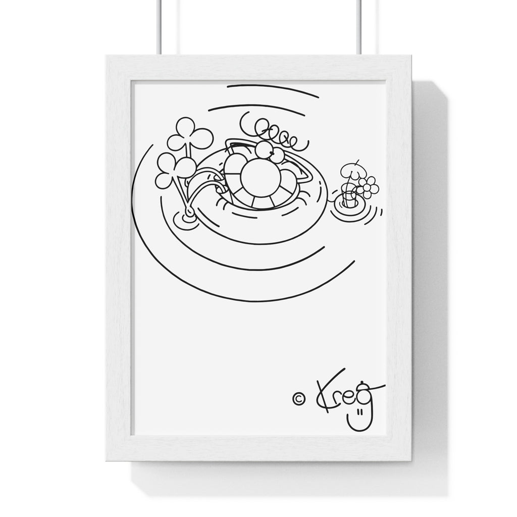 INNER TUBE DUDE,Vertical Framed Poster