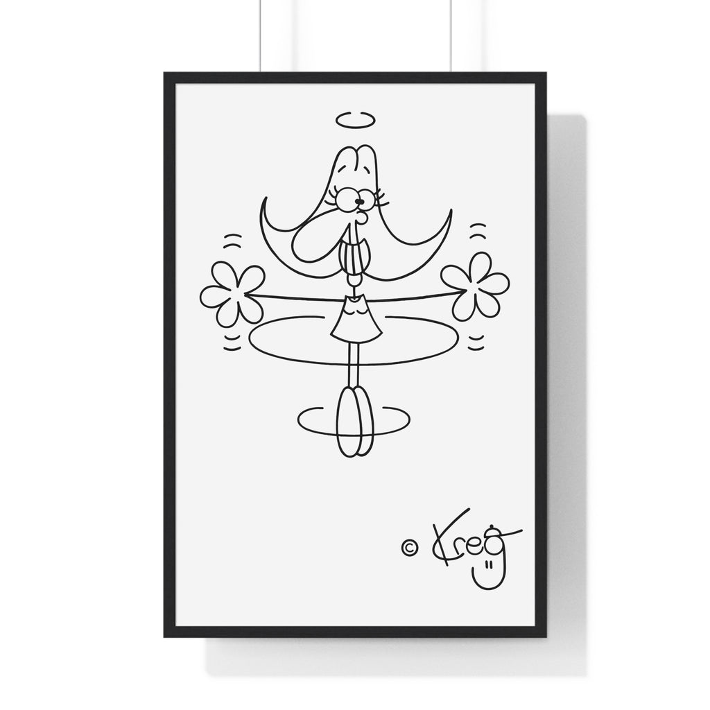 HAPPY DANCER,Vertical Framed Poster