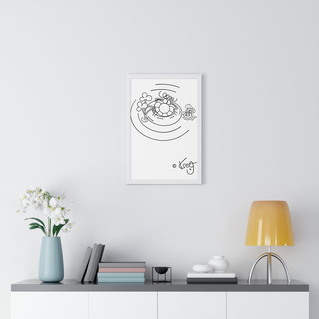 INNER TUBE DUDE,Vertical Framed Poster