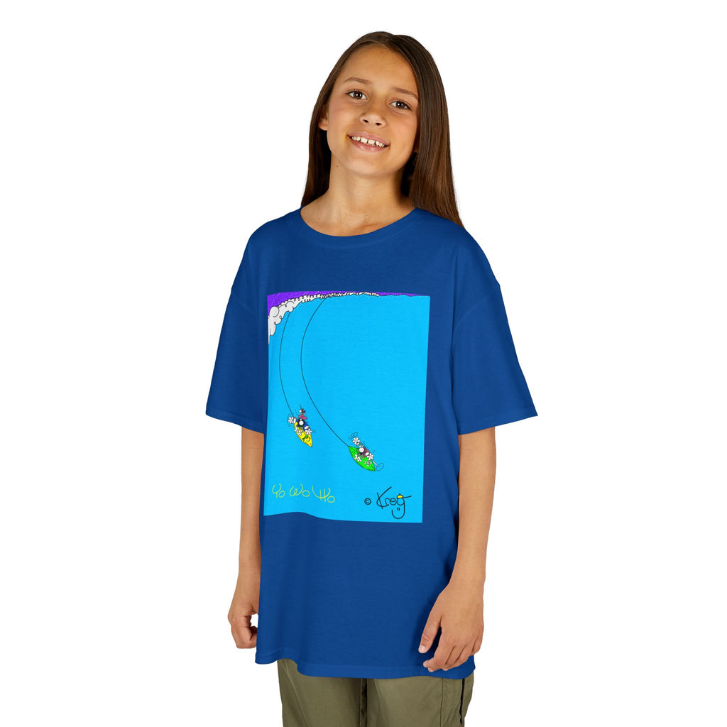 SURFING PIRATES YO WO HO,Kids Heavy Cotton™ Tee