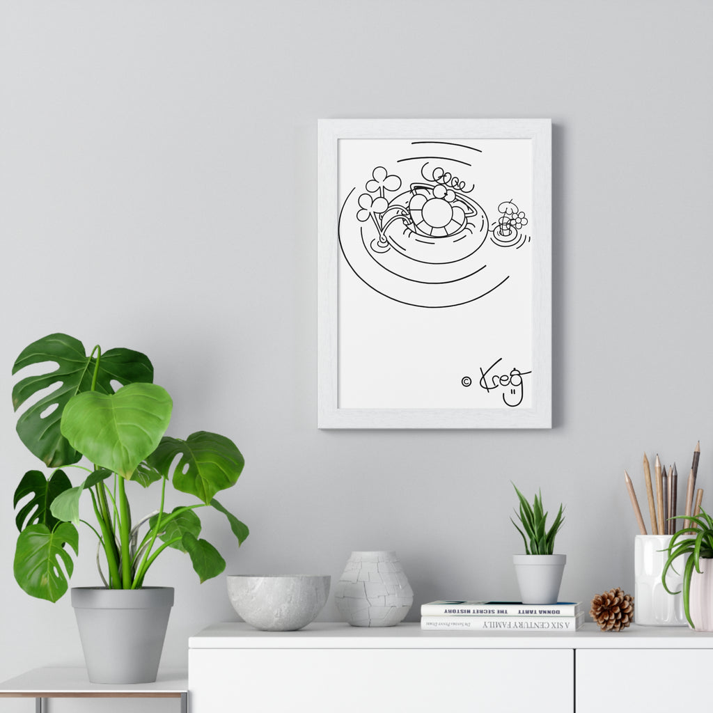 INNER TUBE DUDE,Vertical Framed Poster