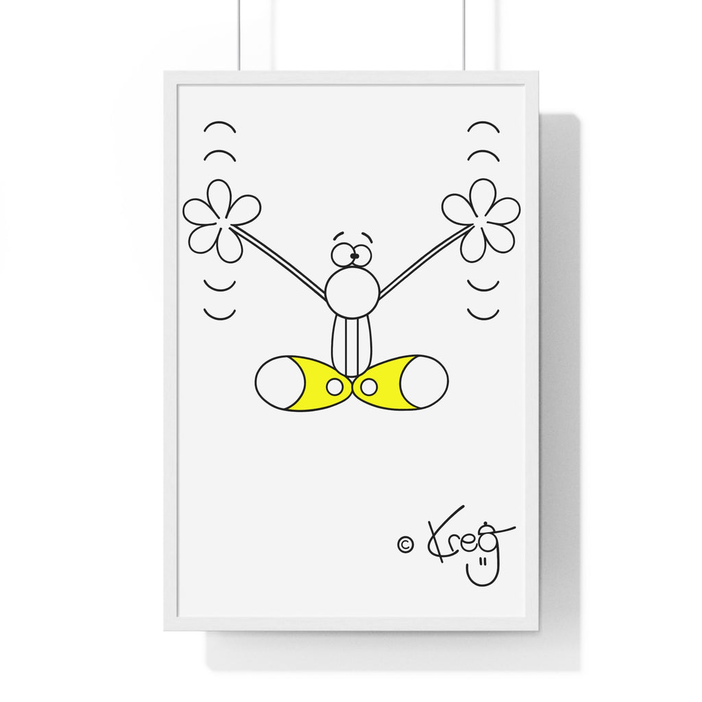 SILLY JOY ACTIVIST,Vertical Framed Poster