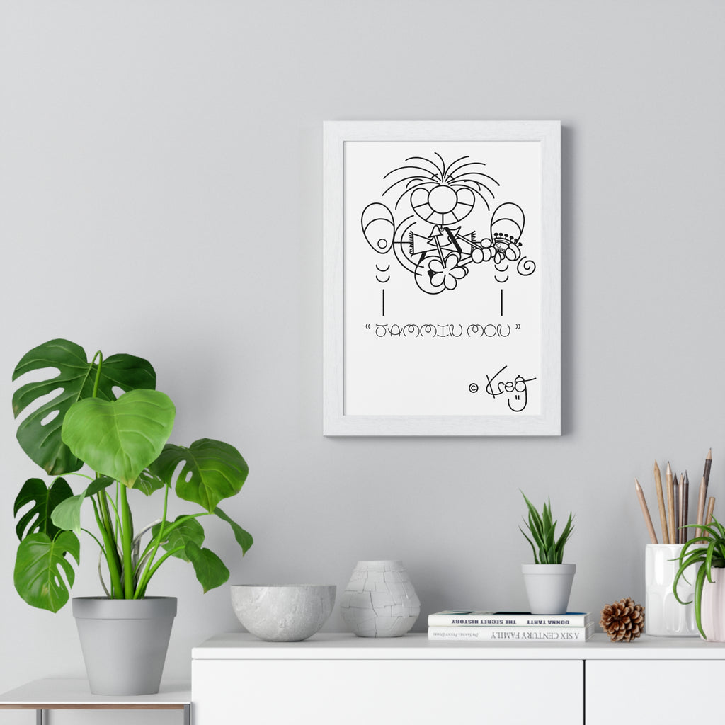 GUITAR MON JAMMIN,Premium Framed Vertical Poster