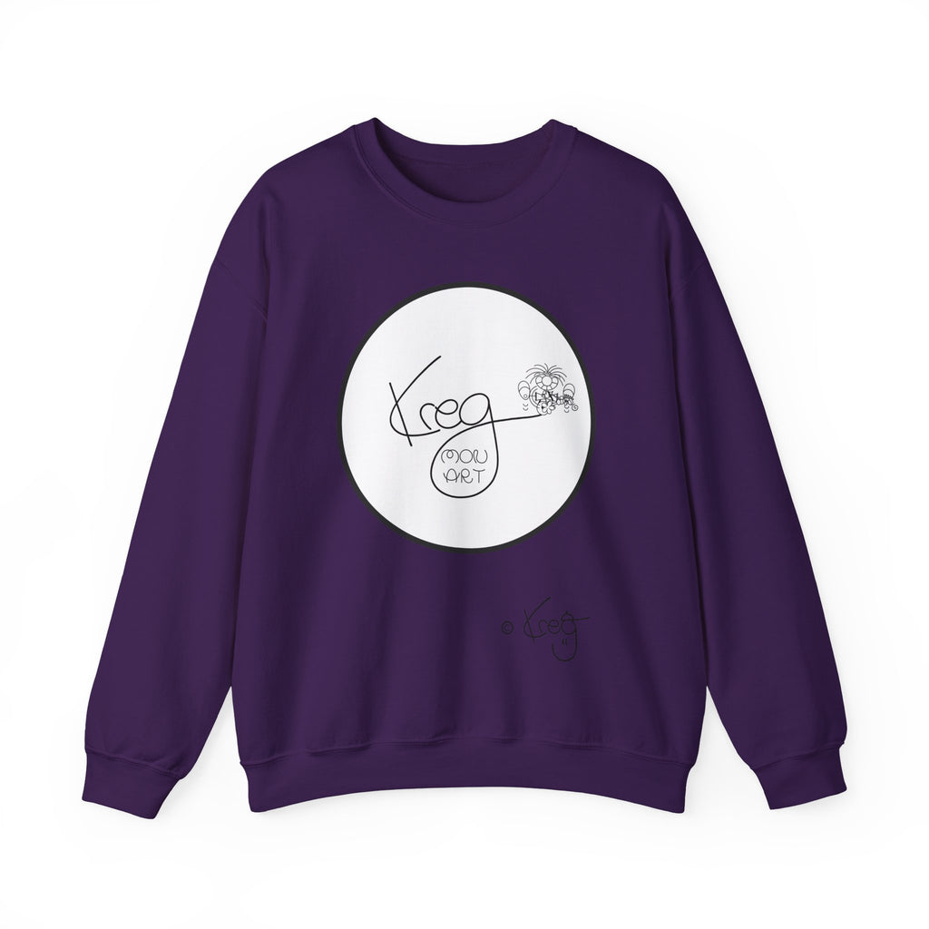 KREG MON ART LOGO,Unisex Heavy Blend™ Crewneck Sweatshirt