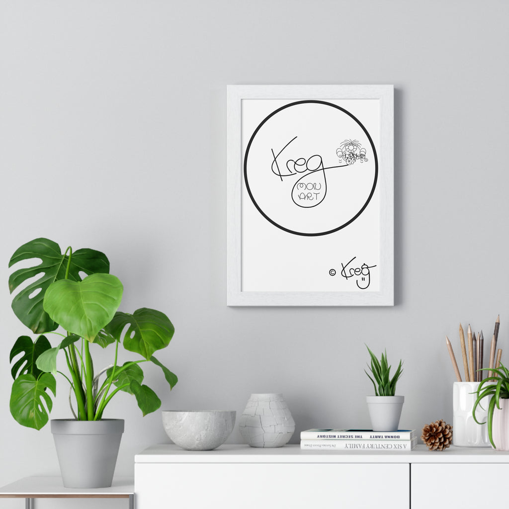 KREG MON ART LOGO,Premium Framed Vertical Poster