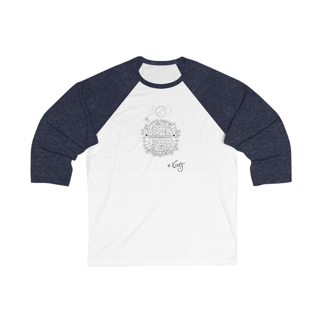 VOLLEY BALL FUN,Unisex 3\4 Sleeve Baseball Tee