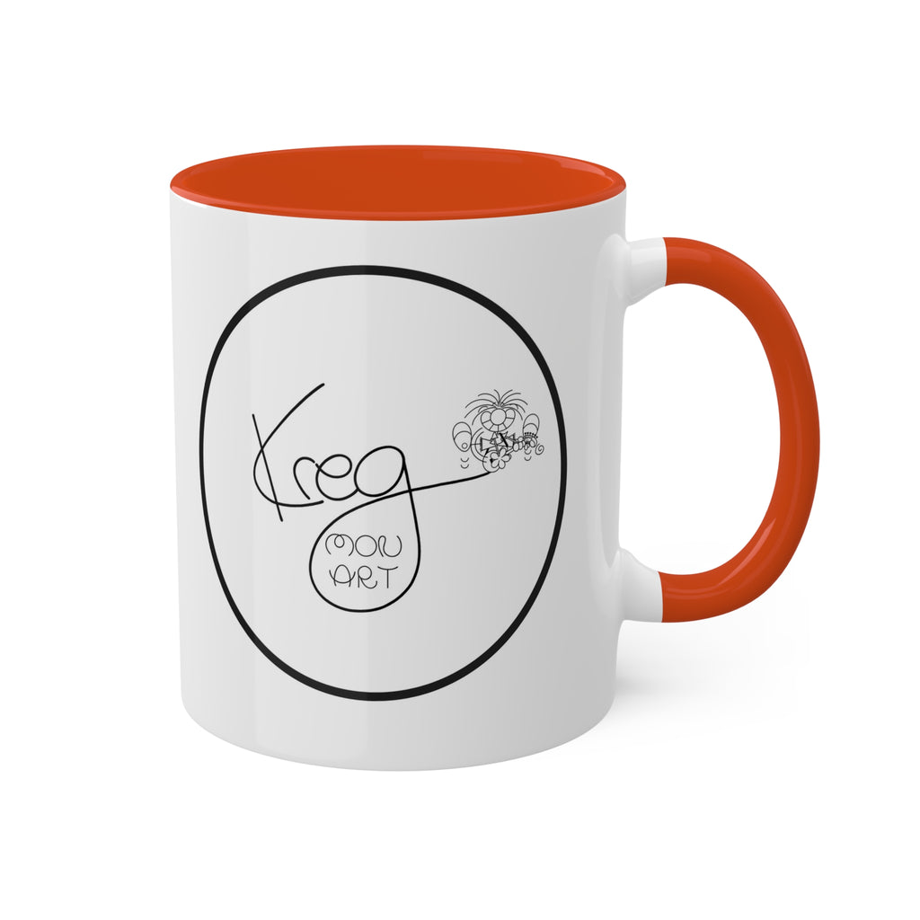 KREG MON ART LOGO Colorful Mugs, 11oz