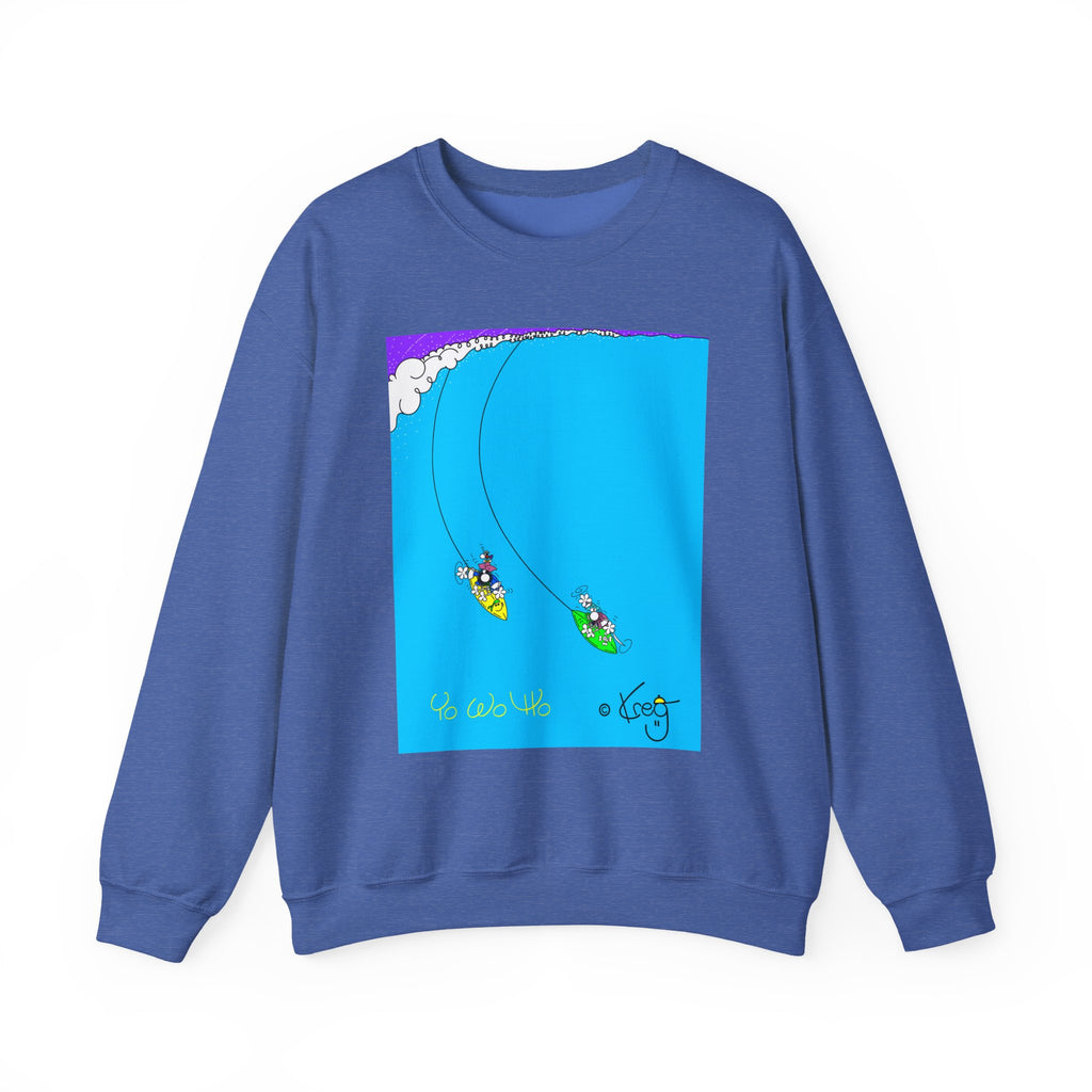 SURFING PIRATES YO WO HO,Unisex Heavy Blend™ Crewneck Sweatshirt