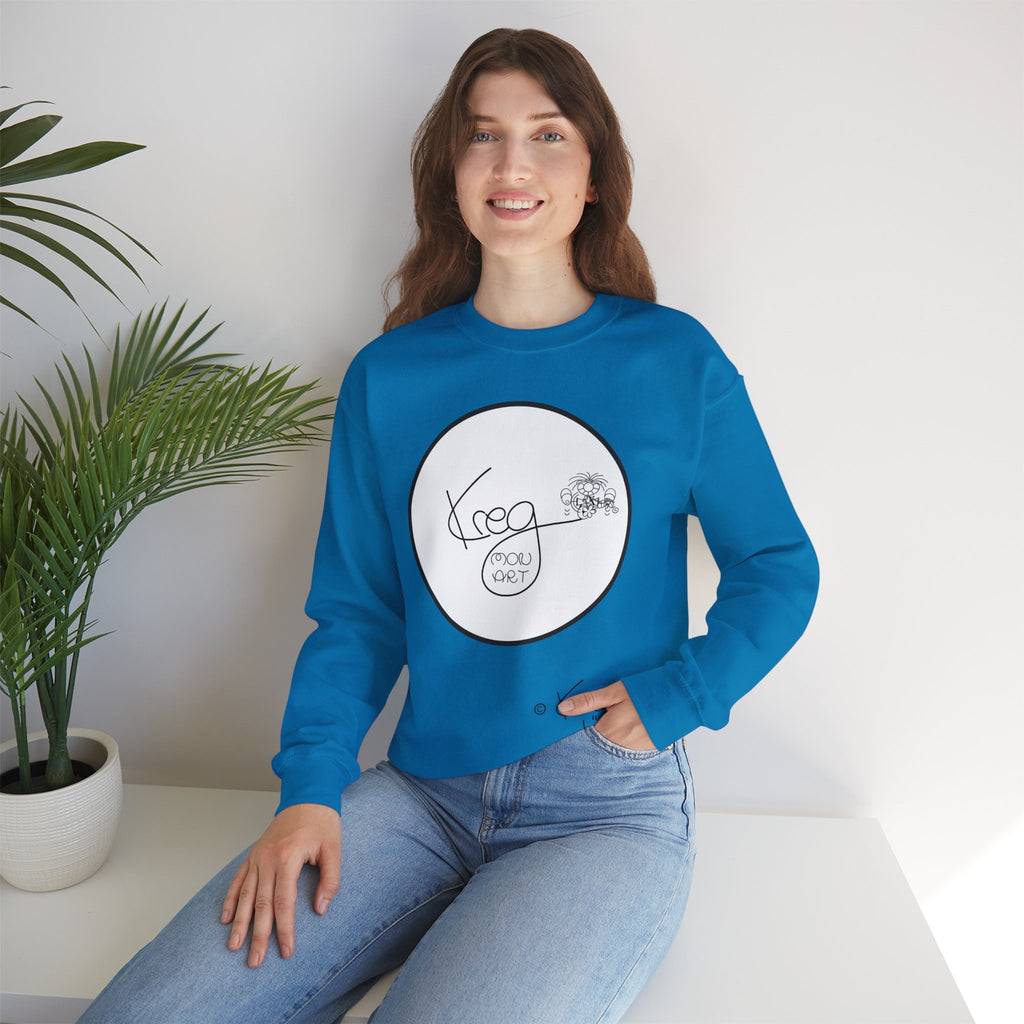 KREG MON ART LOGO,Unisex Heavy Blend™ Crewneck Sweatshirt