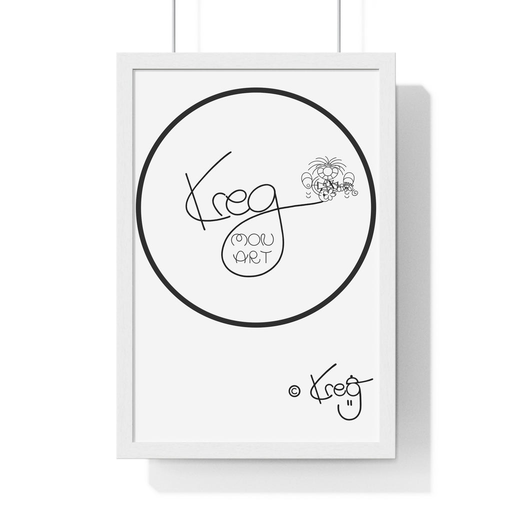 KREG MON ART LOGO,Premium Framed Vertical Poster