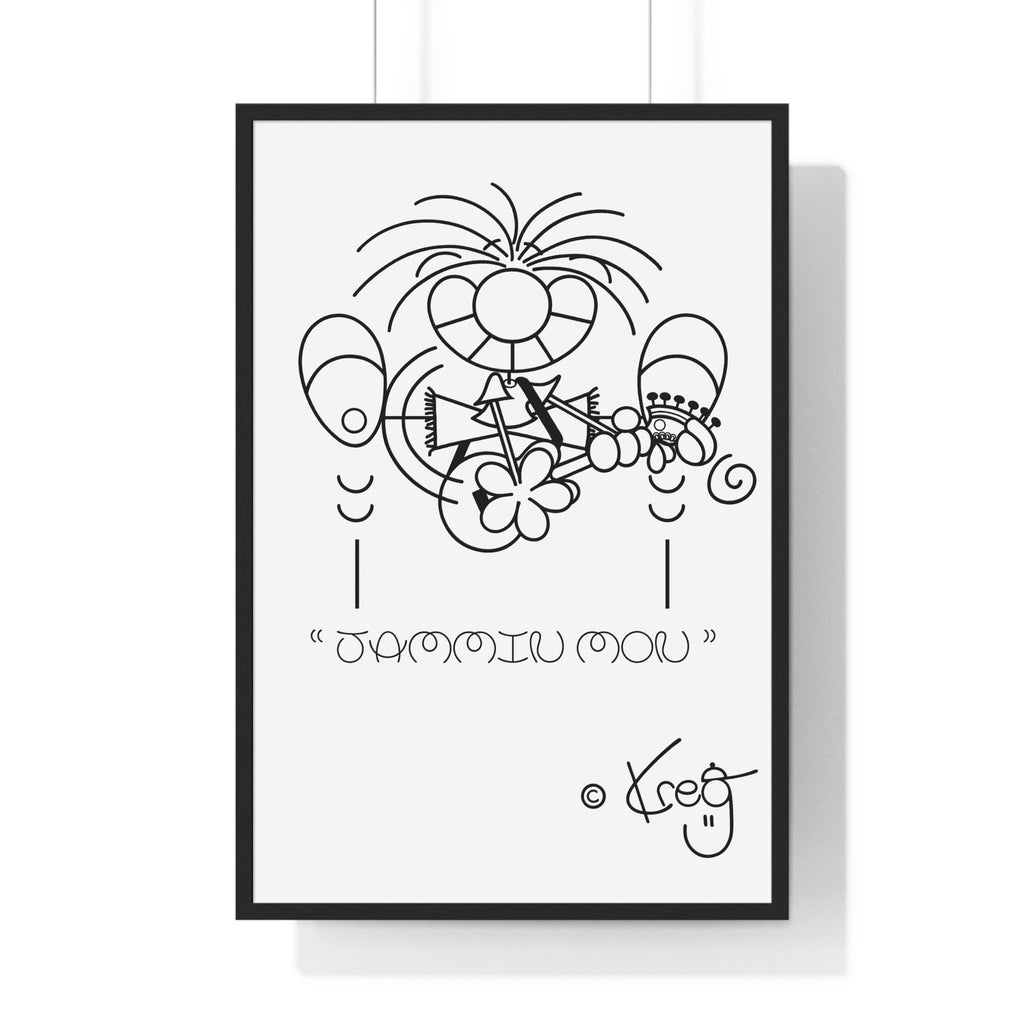 GUITAR MON JAMMIN,Premium Framed Vertical Poster
