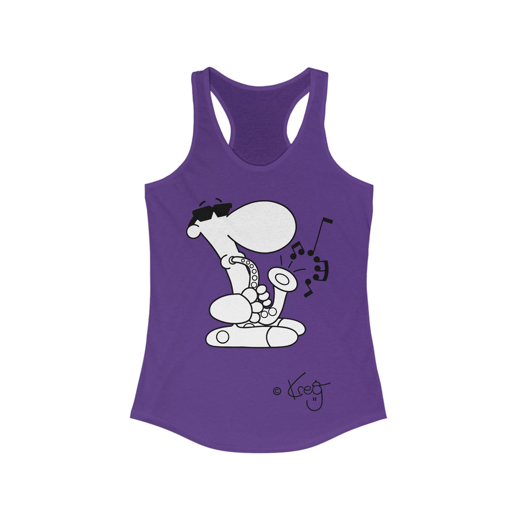 SAX DUDE,Women's Ideal Racerback Tank