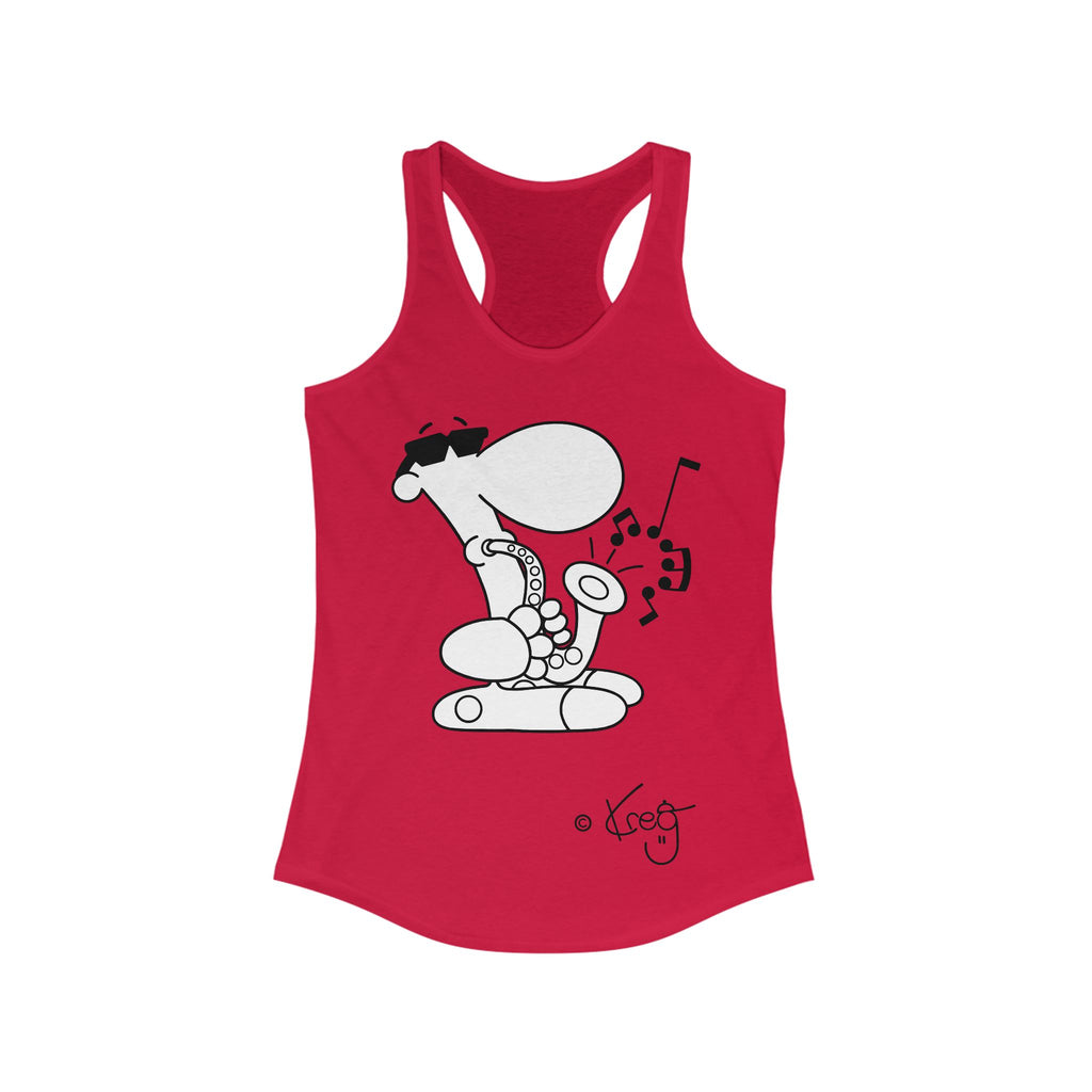 SAX DUDE,Women's Ideal Racerback Tank