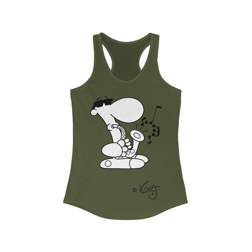 SAX DUDE,Women's Ideal Racerback Tank
