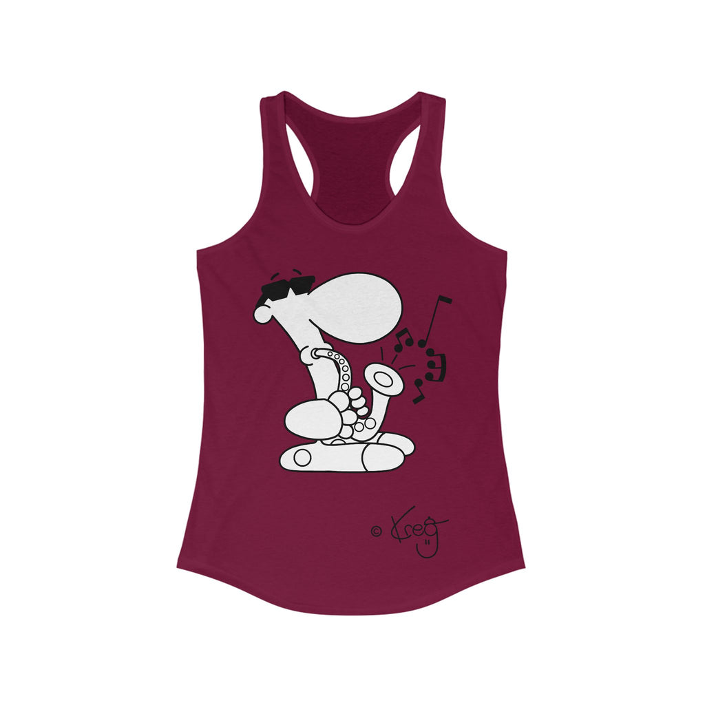 SAX DUDE,Women's Ideal Racerback Tank