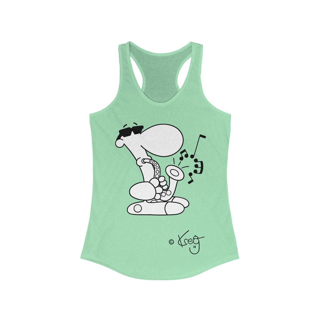 SAX DUDE,Women's Ideal Racerback Tank