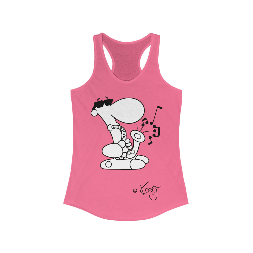 SAX DUDE,Women's Ideal Racerback Tank