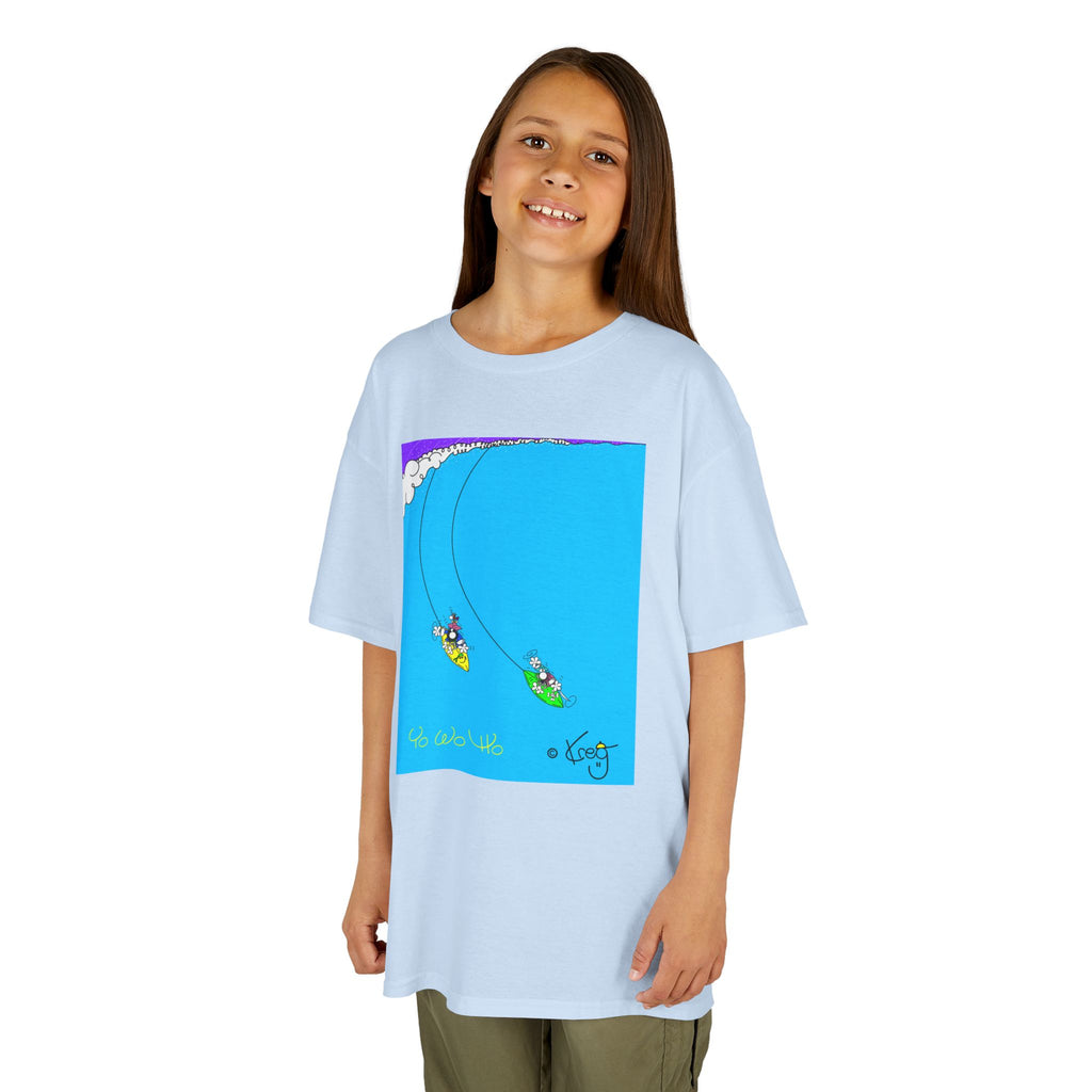 SURFING PIRATES YO WO HO,Kids Heavy Cotton™ Tee