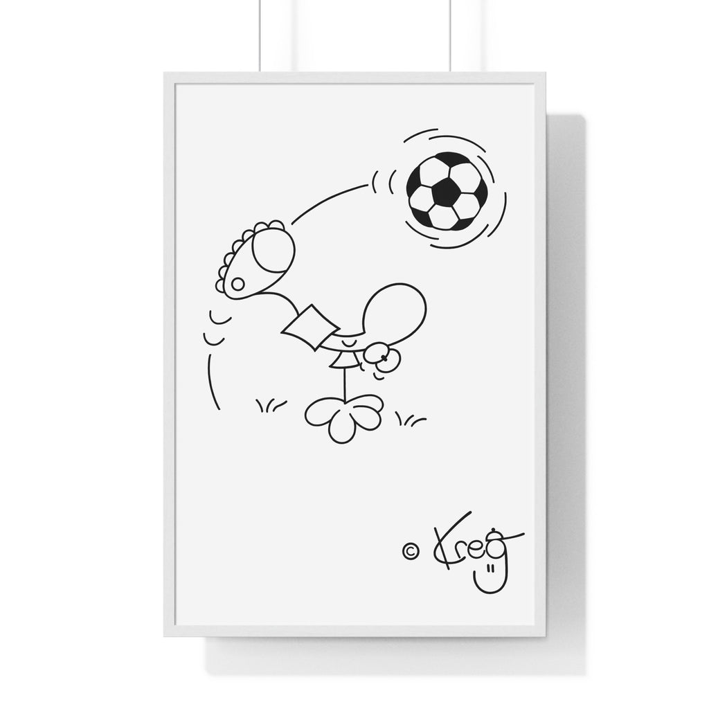 SOCCER DUDE,Vertical Framed Poster