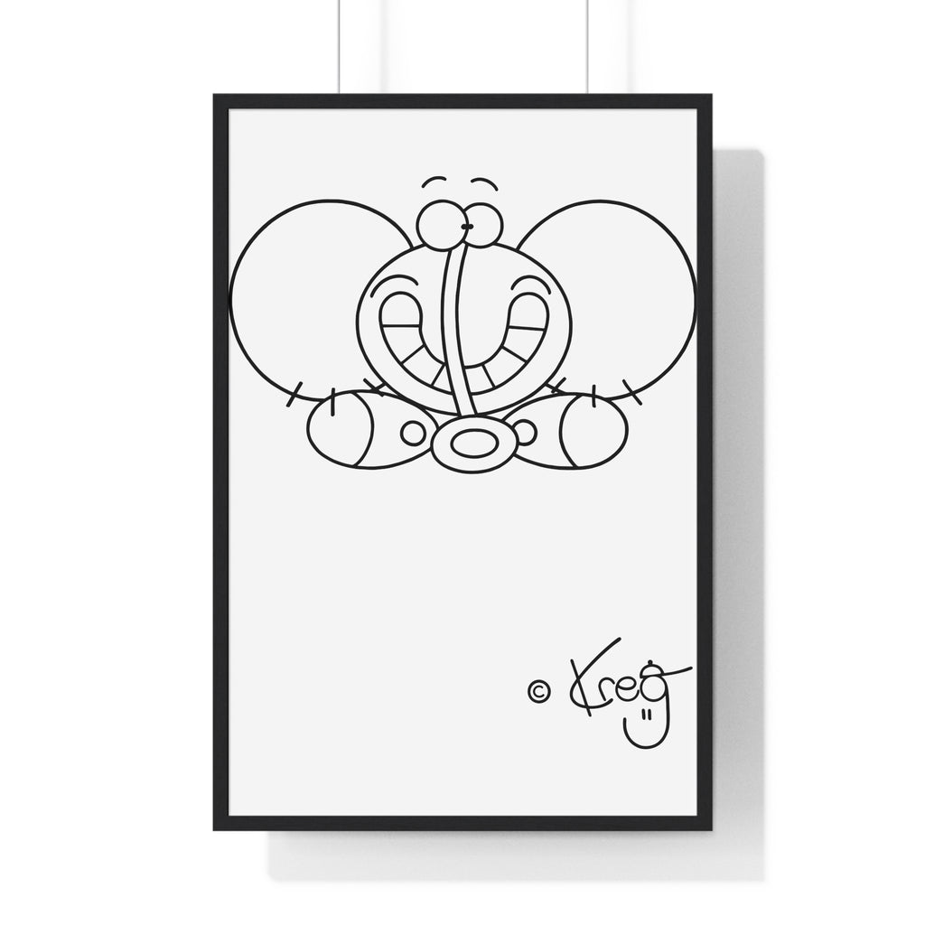 SMILE ELEPHANT,Premium Framed Vertical Poster