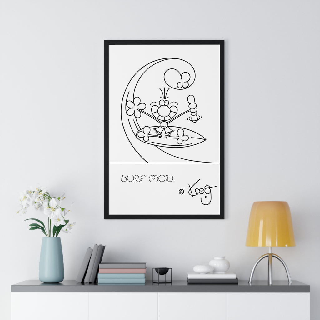 SHAKA SURFER,Premium Framed Vertical Poster