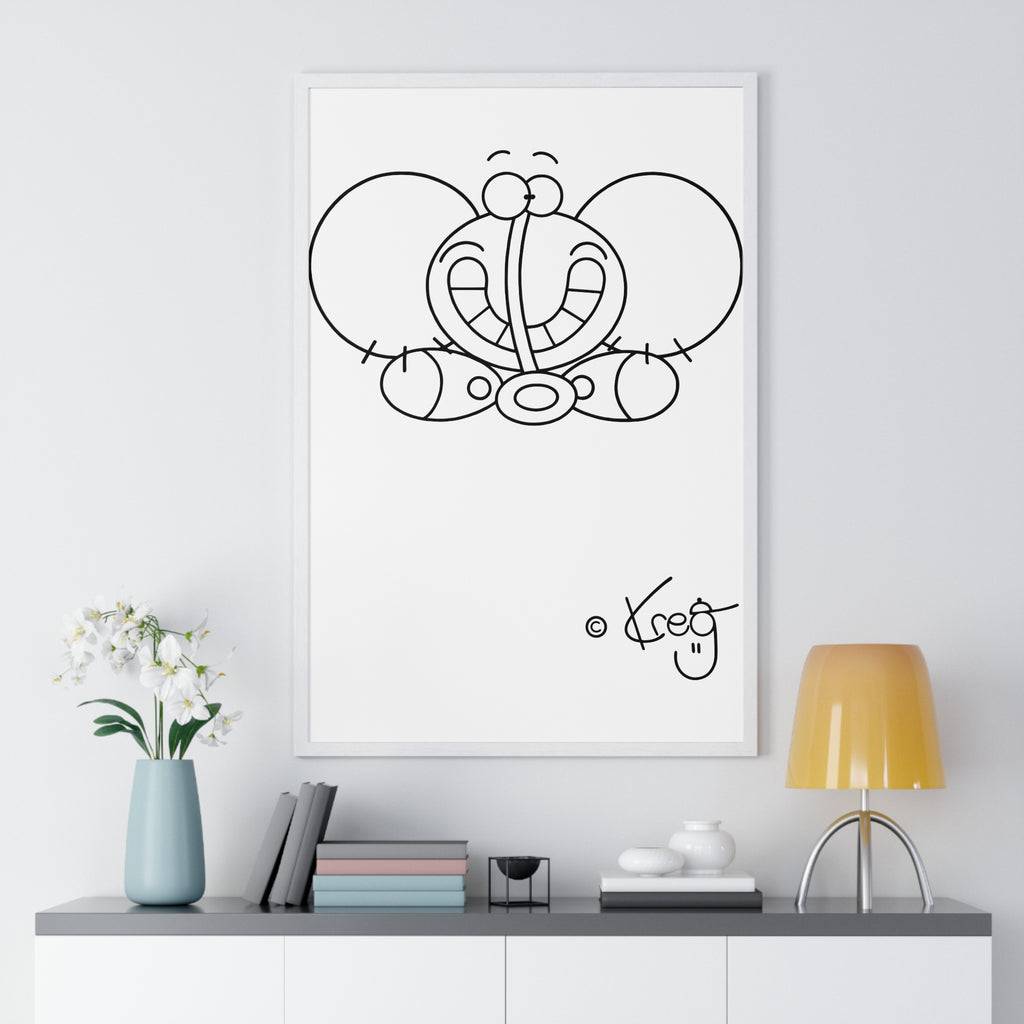 SMILE ELEPHANT,Premium Framed Vertical Poster