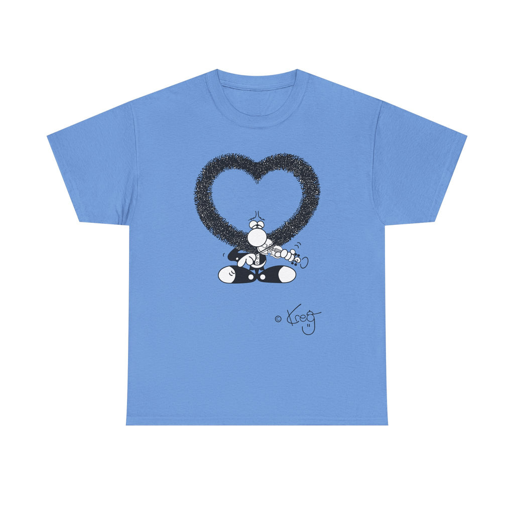 VIOLIN HEART MUSTACHE,Unisex Heavy Cotton Tee