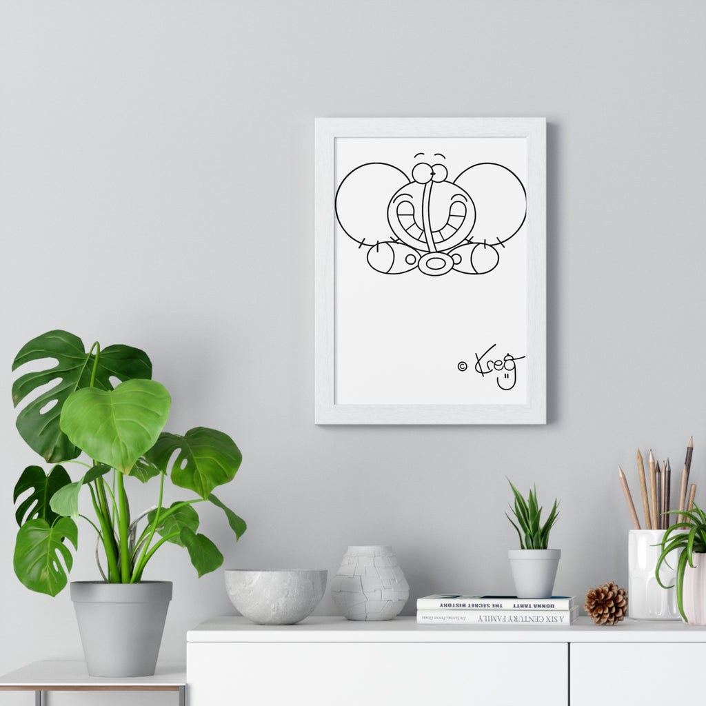 SMILE ELEPHANT,Premium Framed Vertical Poster
