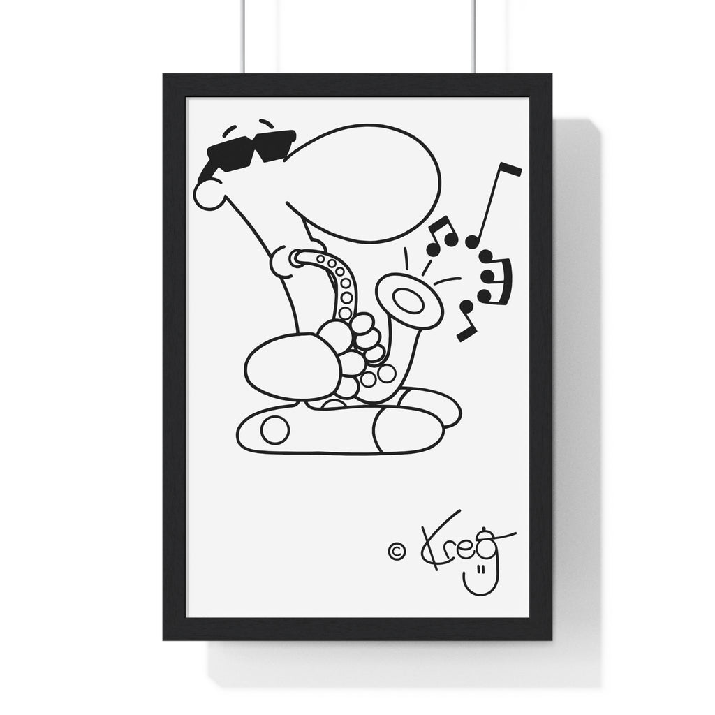 SAX DUDE,Premium Framed Vertical Poster
