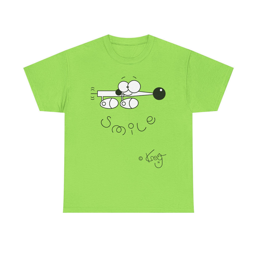 SMILE WEINER DOG,Unisex Heavy Cotton Tee