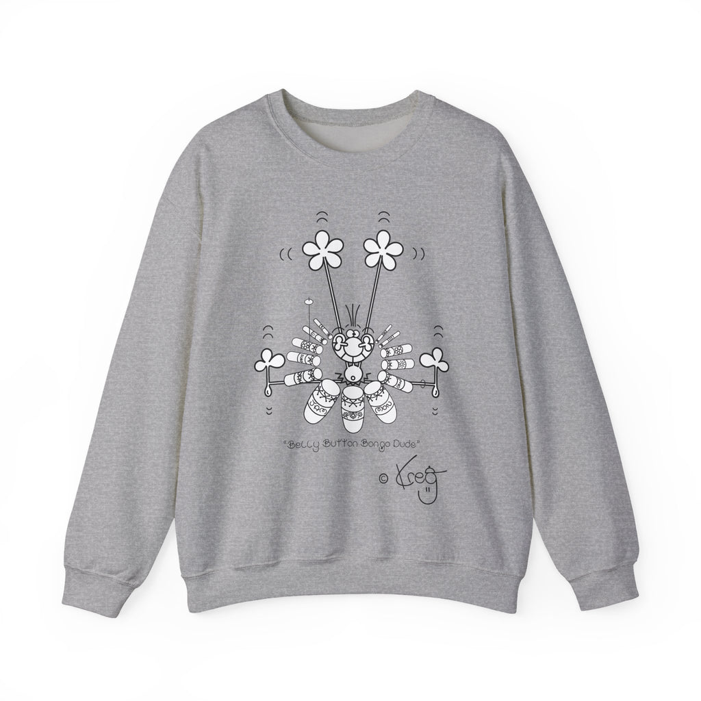 BELLY BUTTON BONGO DUDE,Unisex Heavy Blend™ Crewneck Sweatshirt