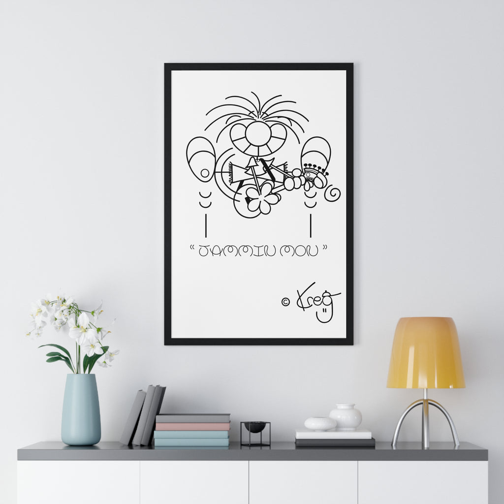 GUITAR MON JAMMIN,Premium Framed Vertical Poster