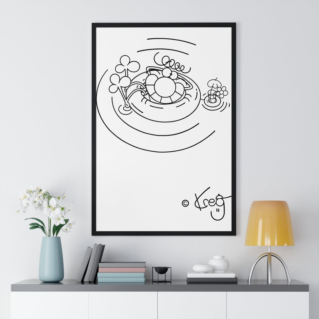 INNER TUBE DUDE,Vertical Framed Poster