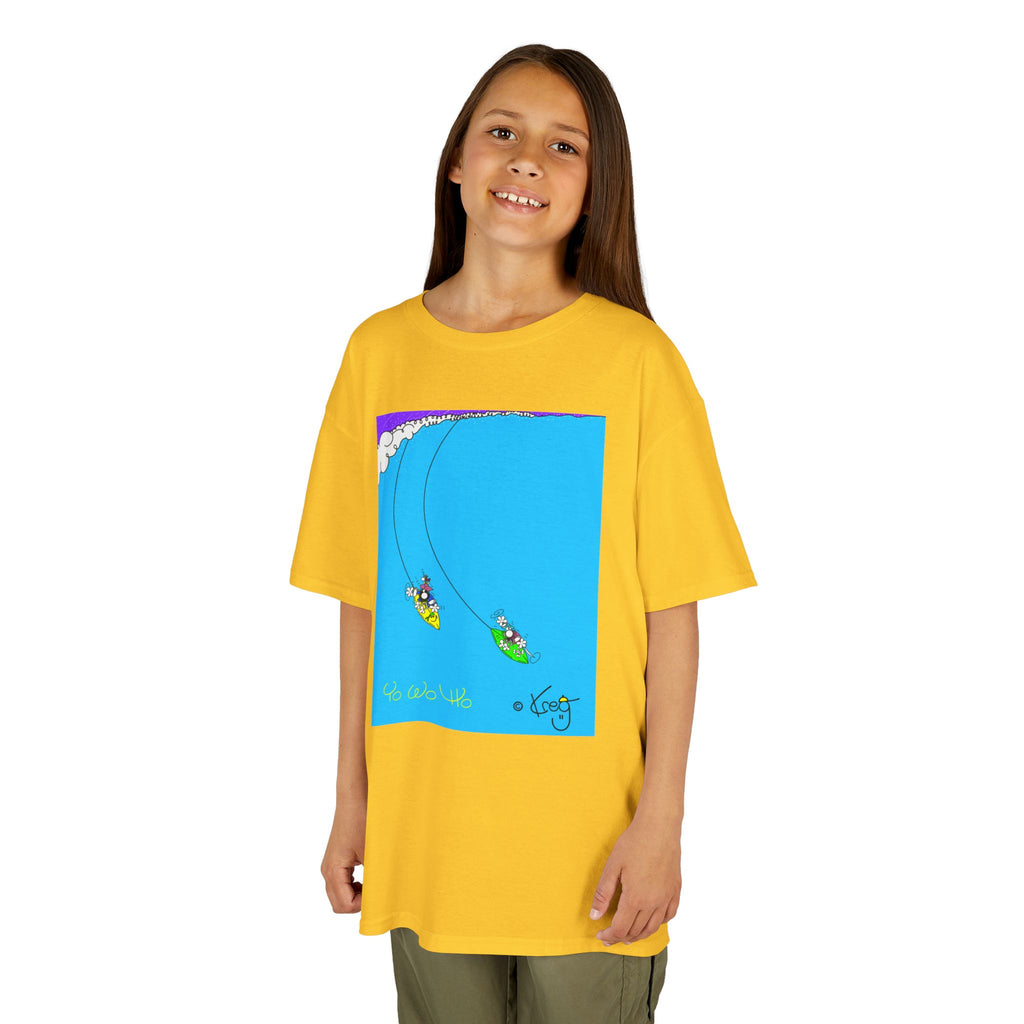 SURFING PIRATES YO WO HO,Kids Heavy Cotton™ Tee