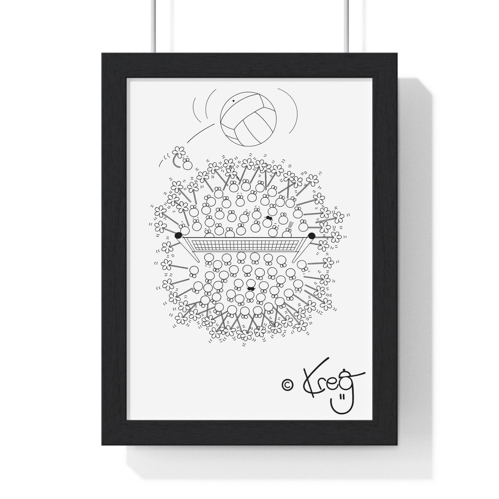 VOLLEYBALL FUN,Premium Framed Vertical Poster