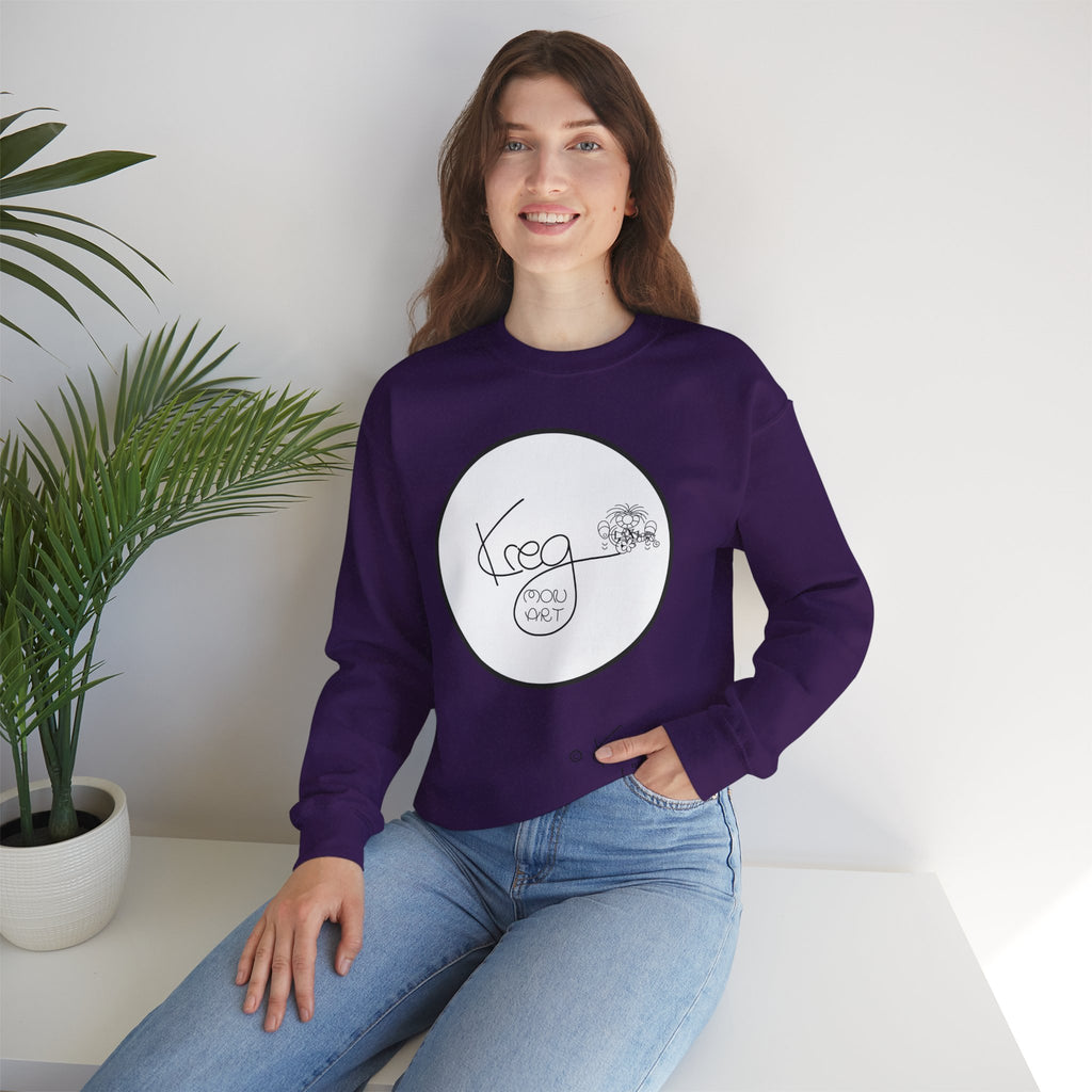 KREG MON ART LOGO,Unisex Heavy Blend™ Crewneck Sweatshirt